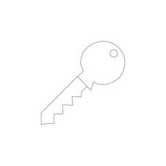 Continuous one line key drawing art design