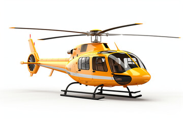 Fototapeta premium helicopter isolated on the white background. 3d illustration
