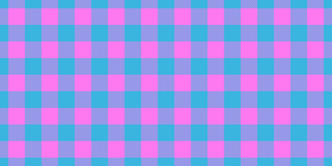 40s background texture vector, everyday fabric plaid textile. Inspiration pattern seamless check tartan in cyan and magenta colors.