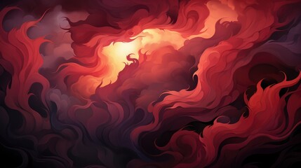 Abstract Dark Red Background Dramatic Fiery, Background Banner HD, Illustrations , Cartoon style - obrazy, fototapety, plakaty