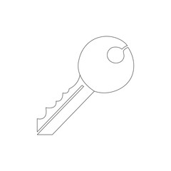 Continuous one line key drawing art design