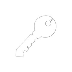 Continuous one line key drawing art design
