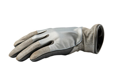 Silver Color Gloves Leather Equipment on a White or Clear Surface PNG Transparent Background