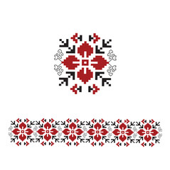 Folk motifs, elements, embroideries that can be used for earrings, necklace, tapestry, ring.