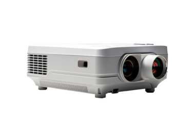 Gray Color Projector Chargeable Device Gadget on a White or Clear Surface PNG Transparent Background