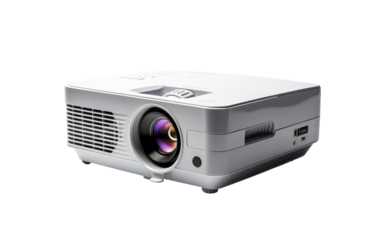 Chargeable Gray Projector Device Machine on a White or Clear Surface PNG Transparent Background