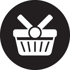 shopping basket glyph icon