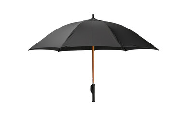 Black Color Umbrella Water Proof on a White or Clear Surface PNG Transparent Background