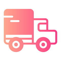 delivery truck gradient icon