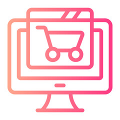 online shopping gradient icon