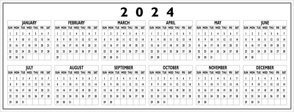 2024 Calendar PNG File