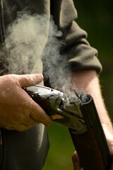 hunters practice shooting with a shotgun