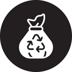 recycle bag glyph icon