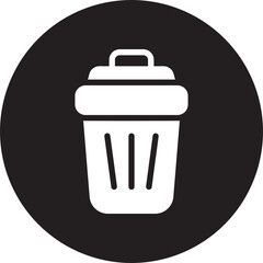 waste bin glyph icon