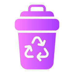 recycle bin gradient icon