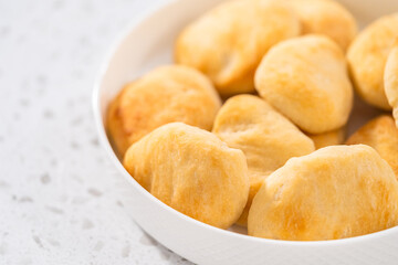 Homemade naan dippers