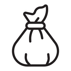 garbage bag line icon