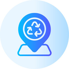 recycling point gradient icon