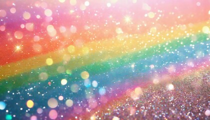 image of rainbow pastel glitter background