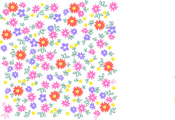 flower pattern illustration colorful 3d