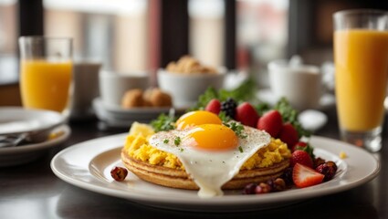 Fototapeta premium breakfast on the table