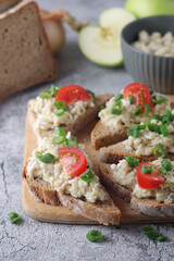 Vorschmack sandwiches - typical Jewish dish