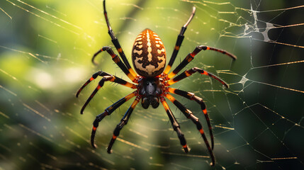 spider on a web. Generative Ai
