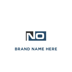 NO logo. N O design. White NO letter. NO, N O letter logo design. Initial N O letter linked circle uppercase monogram logo NO letter logo vector design.