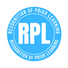 RPL recognition of prior learning symbol icon	
