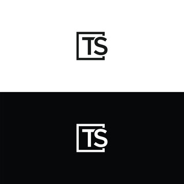 TS logo. T S design. White TS letter. TS, T S letter logo design. Initial T S letter linked circle uppercase monogram logo TS letter logo vector design.