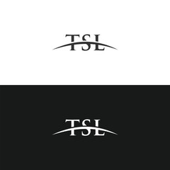 TSL logo. T S L design. White TSL letter. TSL, T S L letter logo design. Initial T S L letter linked circle uppercase monogram logo TSL letter logo vector design.