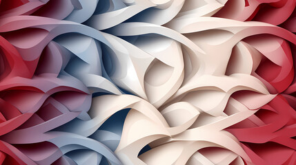 Modern seamless 3D patterns in dynamic color tones for trendy backgrounds