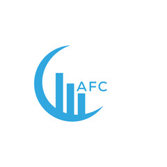 AFC letter logo design on black background. AFC creative initials letter logo concept. AFC letter design.
