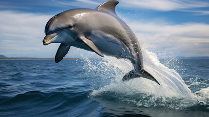 dolphin jumping out of water. Generative Ai
