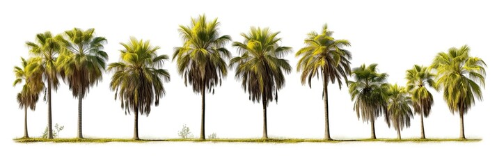 Fototapeta premium Cut out palm grove isolated on white background