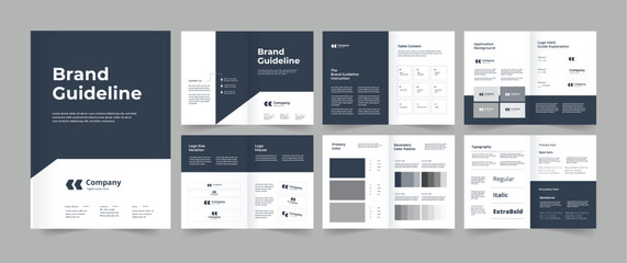 Brand Guidelines Layout Template Design 
