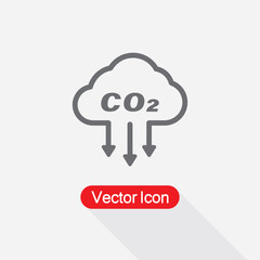 CO2 Emissions, Carbon Dioxide Reduction Icon