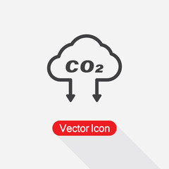 CO2 Emissions, Carbon Dioxide Reduction Icon