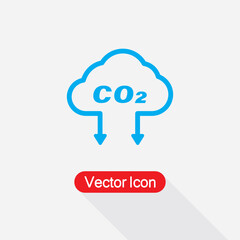 CO2 Emissions, Carbon Dioxide Reduction Icon
