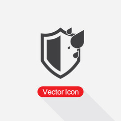 Waterproof Icon, Shield with Waterdrop, Water Protection Icon