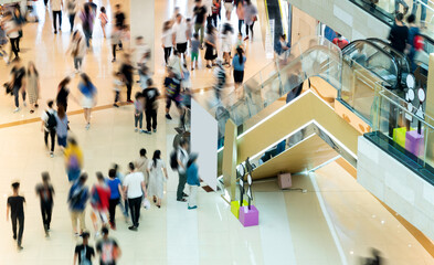 Background of people walking on shopping mall