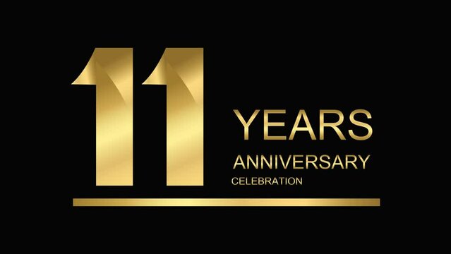 3d golden numbers. 10 year anniversary. gold icon isolated on black background.