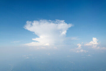 Aerial view of sky above the clouds