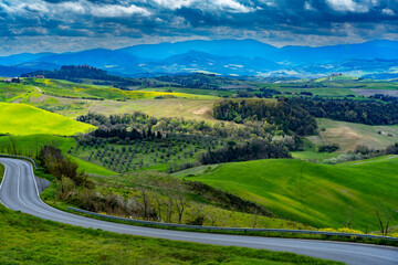 Die schöne Natur in Voterra in der Region Toskana in Italien
