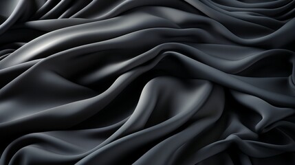 Obraz premium A dark and alluring fabric reveals intricate patterns and textures, drawing the viewer into a mesmerizing abstract world