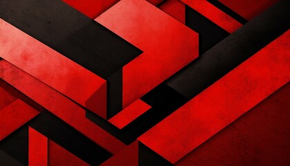 abstract red and black background random textured rectangles squares and triangle shapes in...