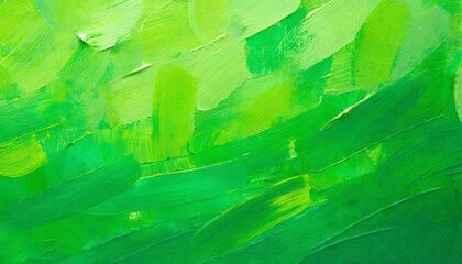 closeup of abstract rough colorful neon green colors art painting texture background wallpaper with oil or acrylic brushstroke waves pallet knife paint on canvas generative ai