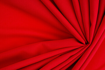 A Red cloth texture as background.