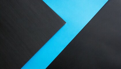 black paper and light blue paper crossing for background color