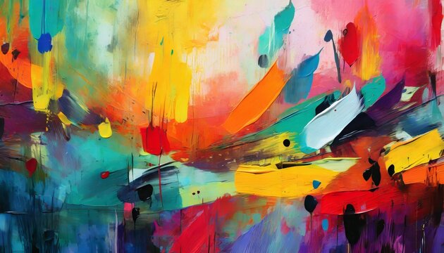 abstract painting with vibrant colors fantasy concept illustration painting